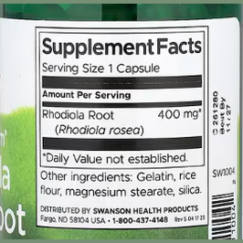 Swanson Full Spectrum® Rhodiola Rosea Root – 400 mg, 100 Capsules