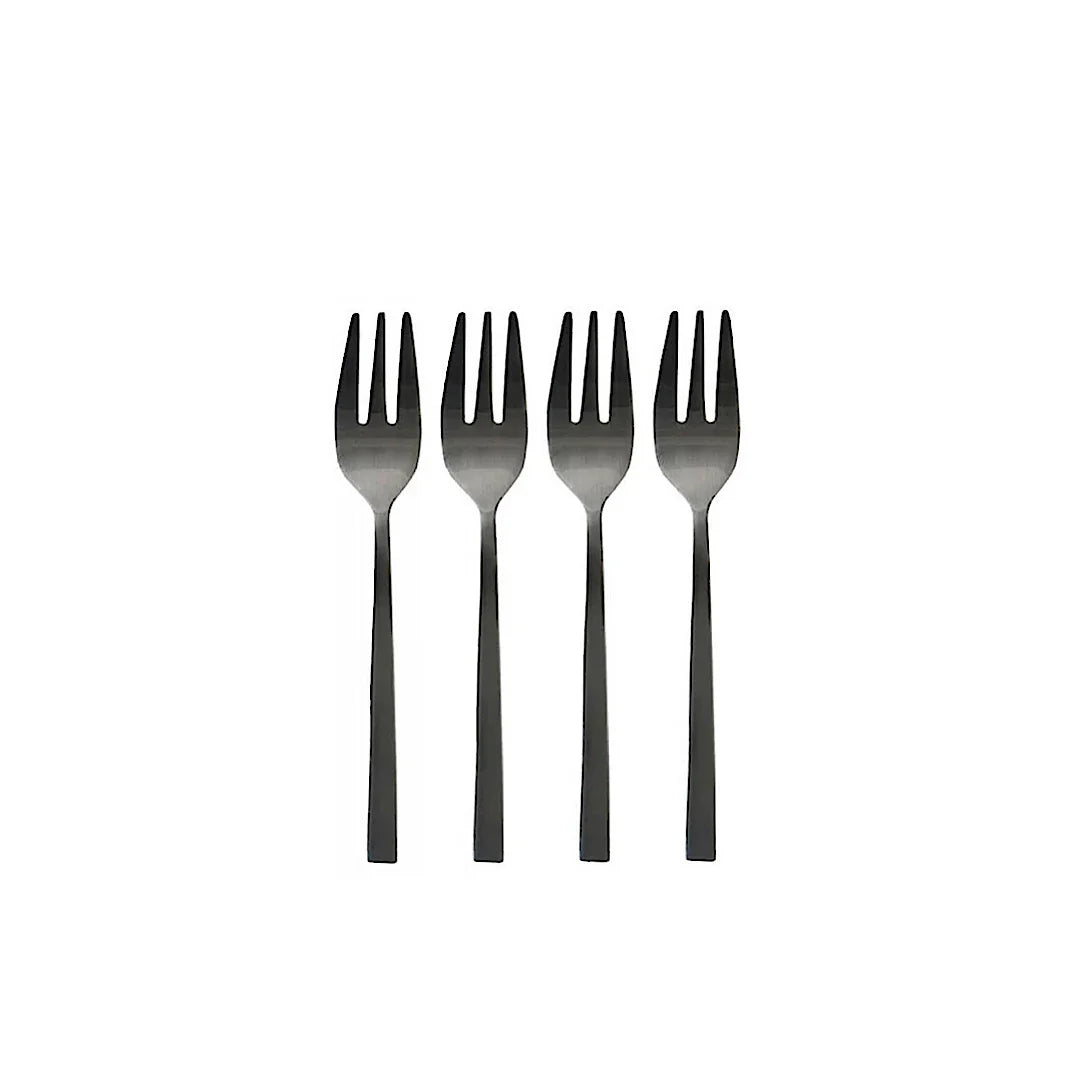 Bitz Living Cake Cutlery Fork Length 14.4cm 4 Pcs Black