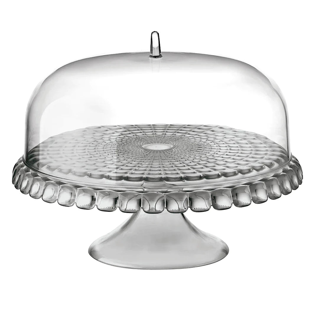 Guzzini CAKE STAND WITH DOME TIFFANY Sky Grey 36cm