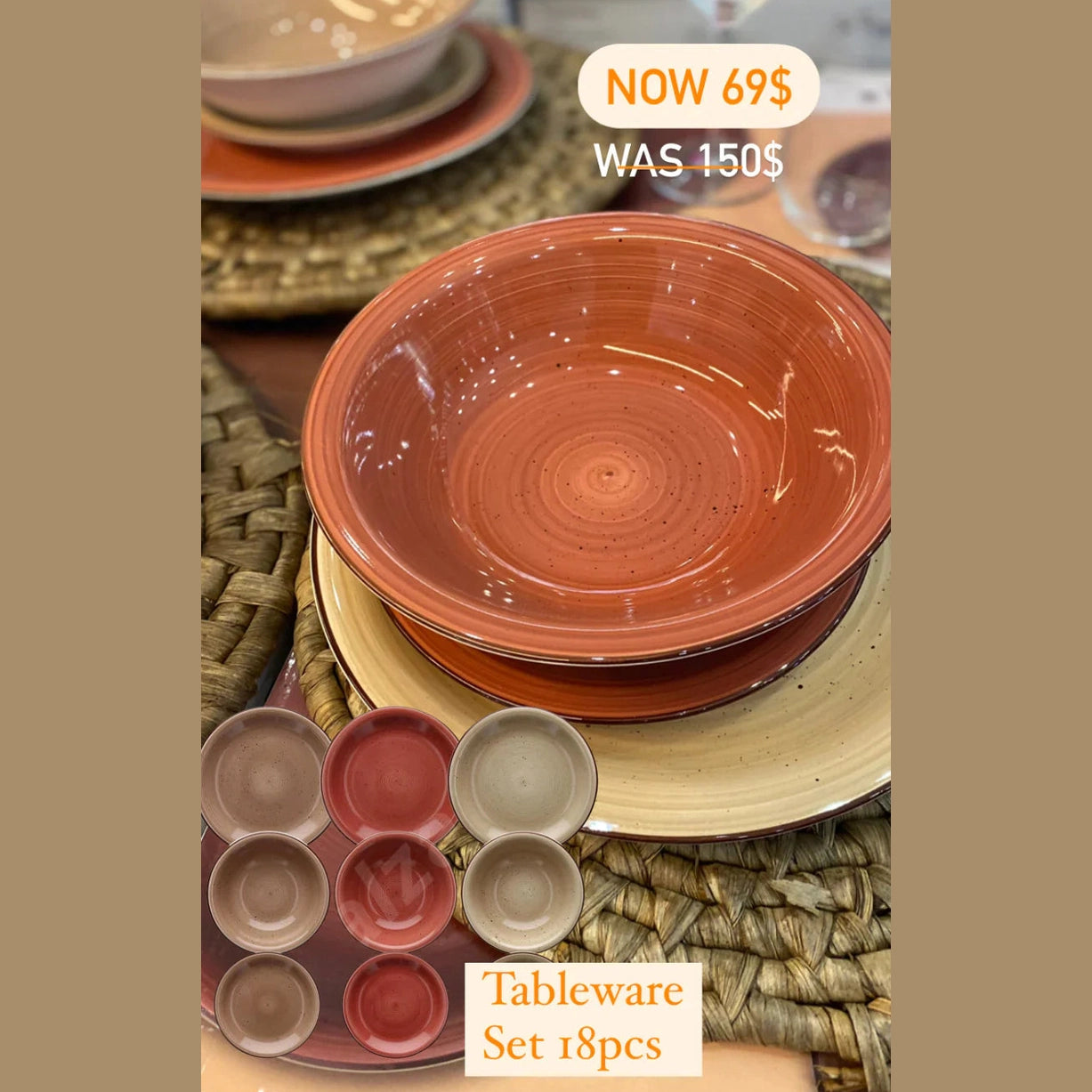 Louise Tierra Dinner Set 18pcs