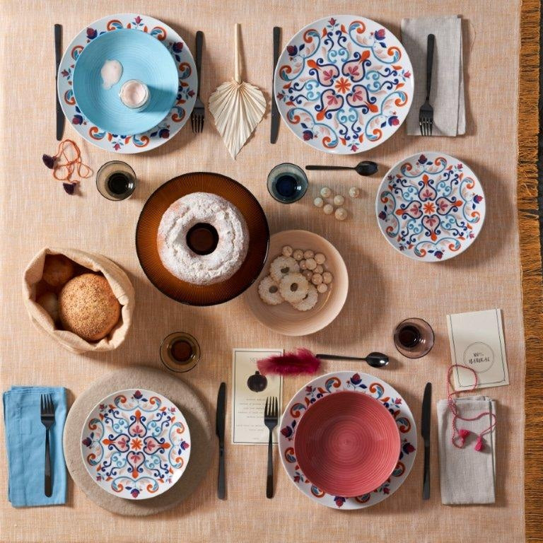 Tognana Andre Fontebasso, Moon Sofil Hand Painted Dinner Set 18 pcs
