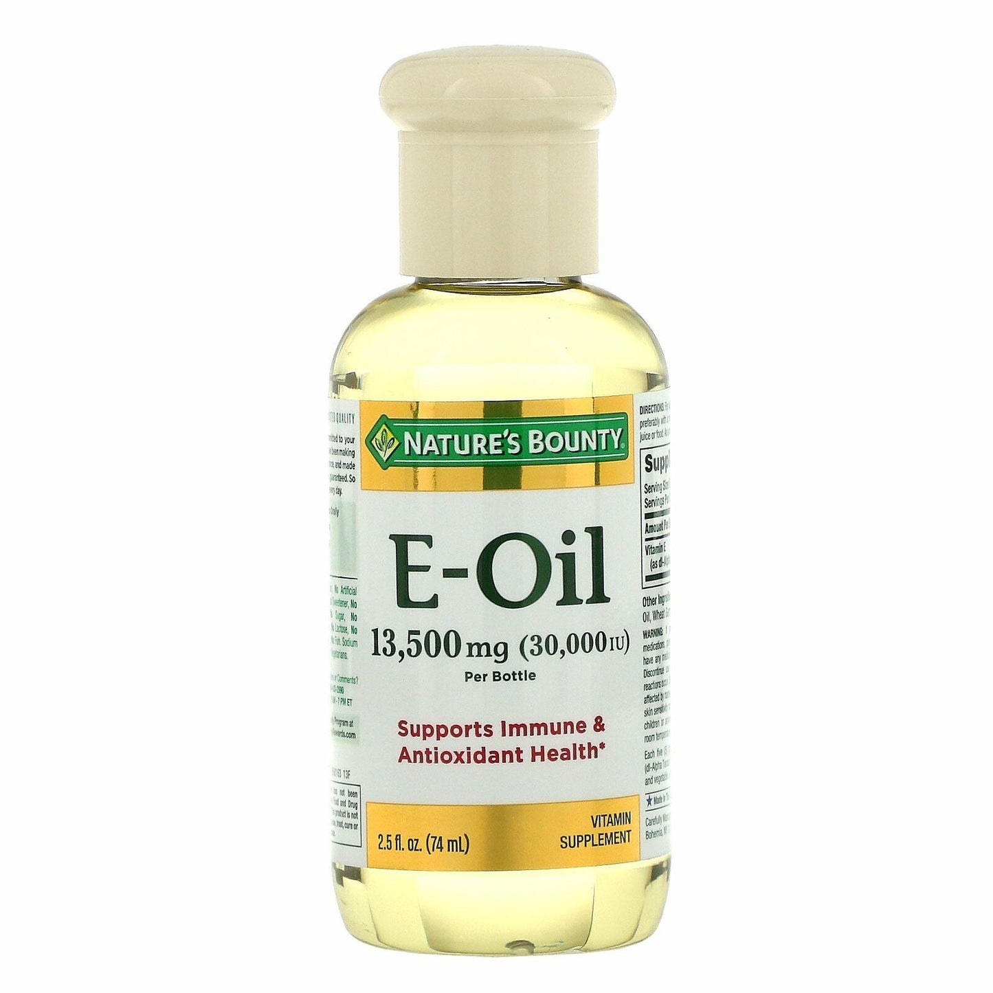 Nature's Bounty E Oil, 30,000 I.U. - 75 ml - Pure enough to be taken orally and to be applied to the inside the nose to repair cell damage - Medaid