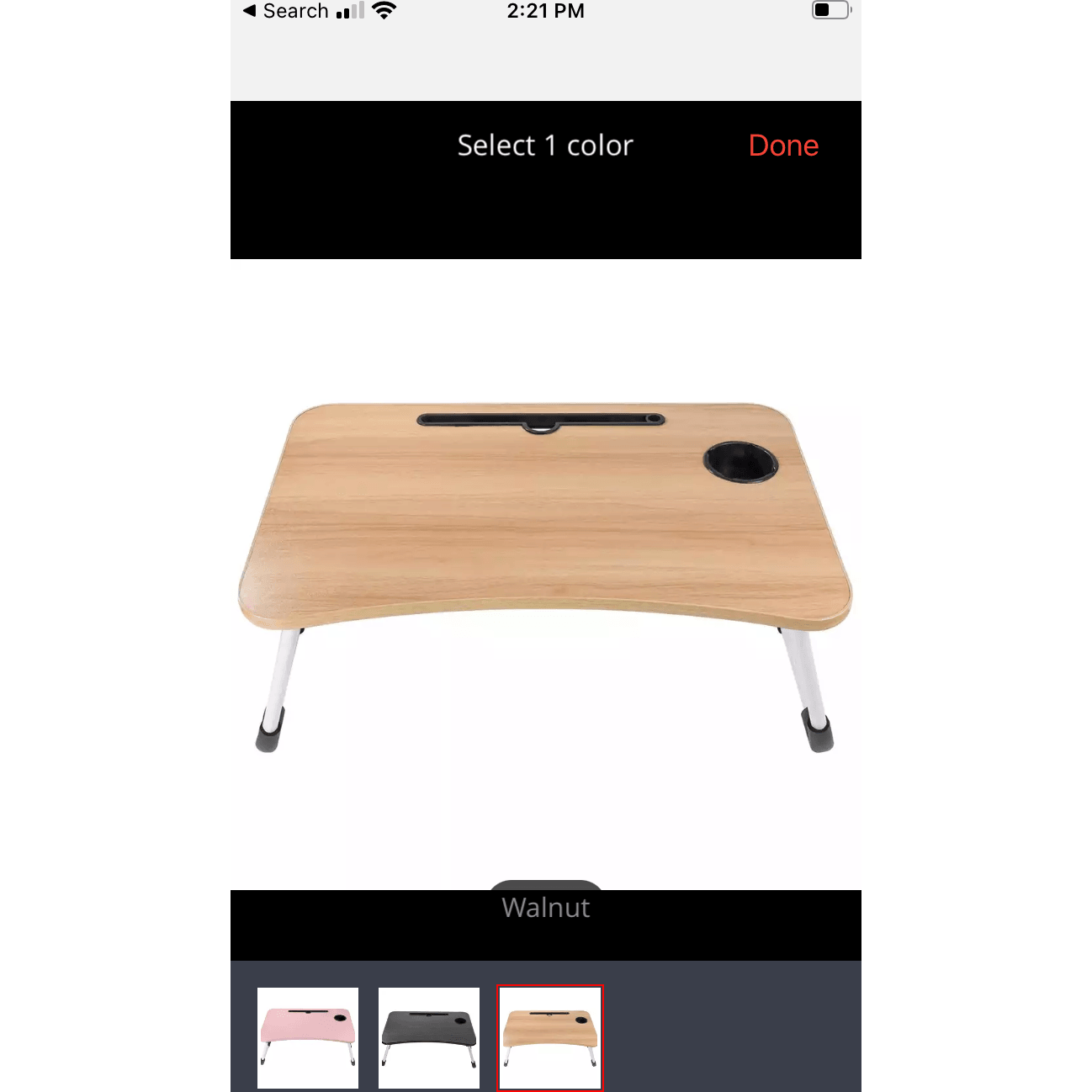 Folding Computer Desk 60x40 cm