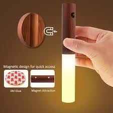 Wooden LED Motion Sensing Wall Lamp مصباح جداري خشبي بحساس حركة