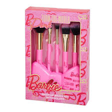Barbie Makeup Brush Set With Holder(5 Brushes)