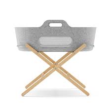 SNUZ LIGHT GREY MOSES BASKET&NATUREL STAND SET
