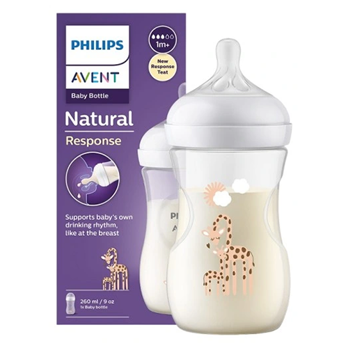 Avent - Natural Bottle 260ML - Giraffe - Single Pack
