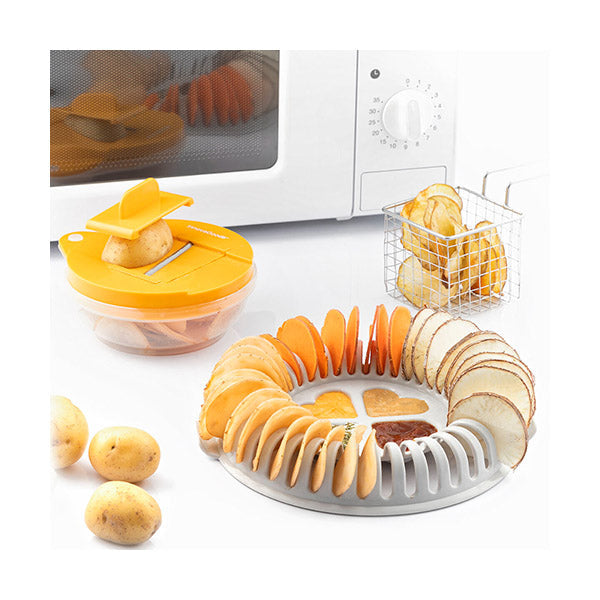 InnovaGoods Set For Making Crisps In The Microwave with Mandolin and Recipes Chipit - V0103369