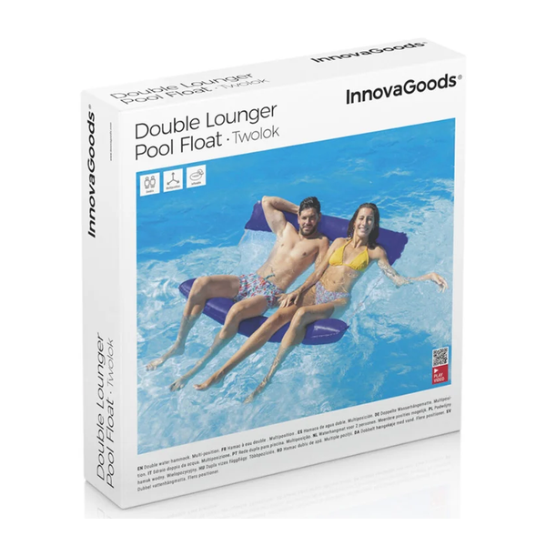 InnovaGoods Double Floating Water Hammock For Swimming Pool Twolok, V0103687