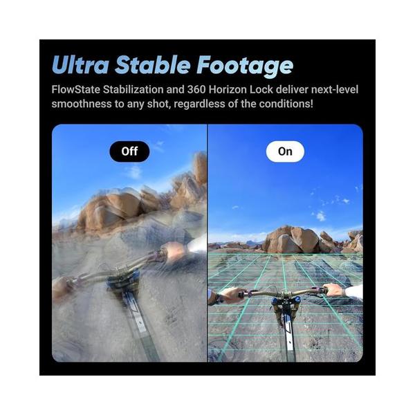 Insta360 X4-8K Waterproof 360 Action Camera, 4K Wide-Angle Video, Invisible Selfie Stick Effect, Removable Lens Guards, 135 Min Battery Life, AI Editing, Stabilization, for Sports, Travel, Outdoor