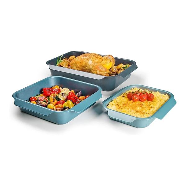 Joseph Joseph, Nest™ Oven Non-stick 3-piece Blue Roasting Tray Set, 45060