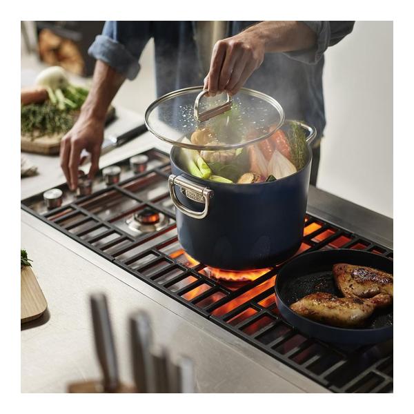 Joseph Joseph, Space Folding Handle Ceramic Non-stick 25cm Blue Stock Pot & Lid, 45045