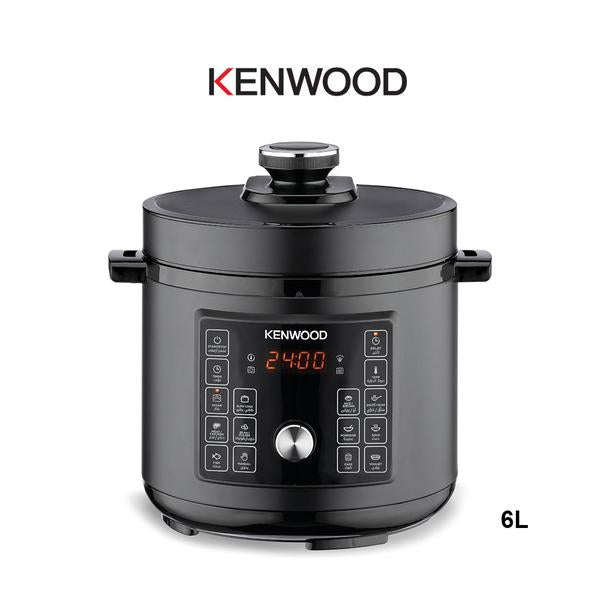 Kenwood Electric Pressure Cooker 6L Smart Steam Pot 16-in-1 Multifunctional Programmable Multicooker, Steamer, Rice Cooker, Slow Cooker, Saute Pot, Soup, Yogurt, Cake & More PCM90.000BK