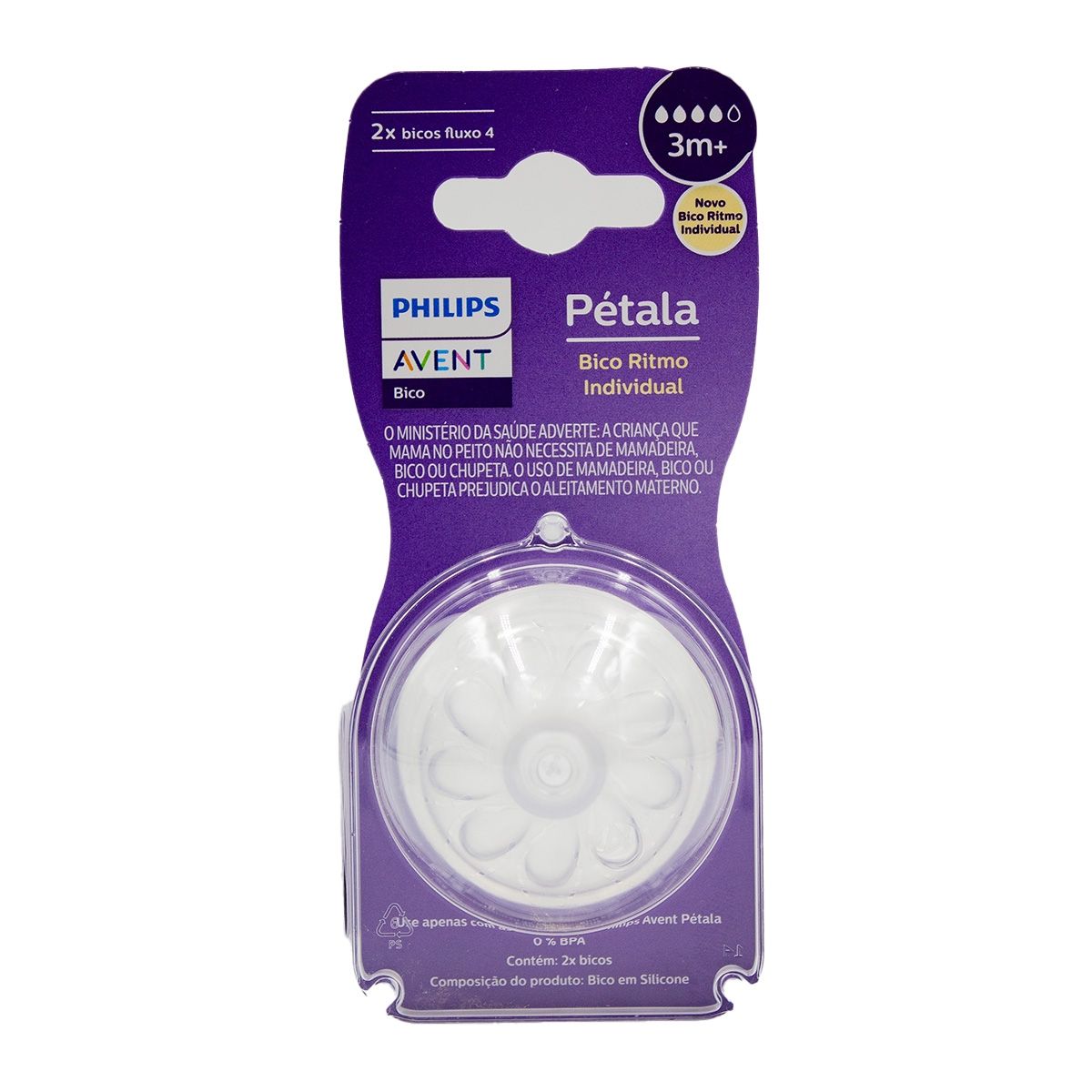 Avent - 2 Natural Reponse Teats 3m+ - 4 Holes