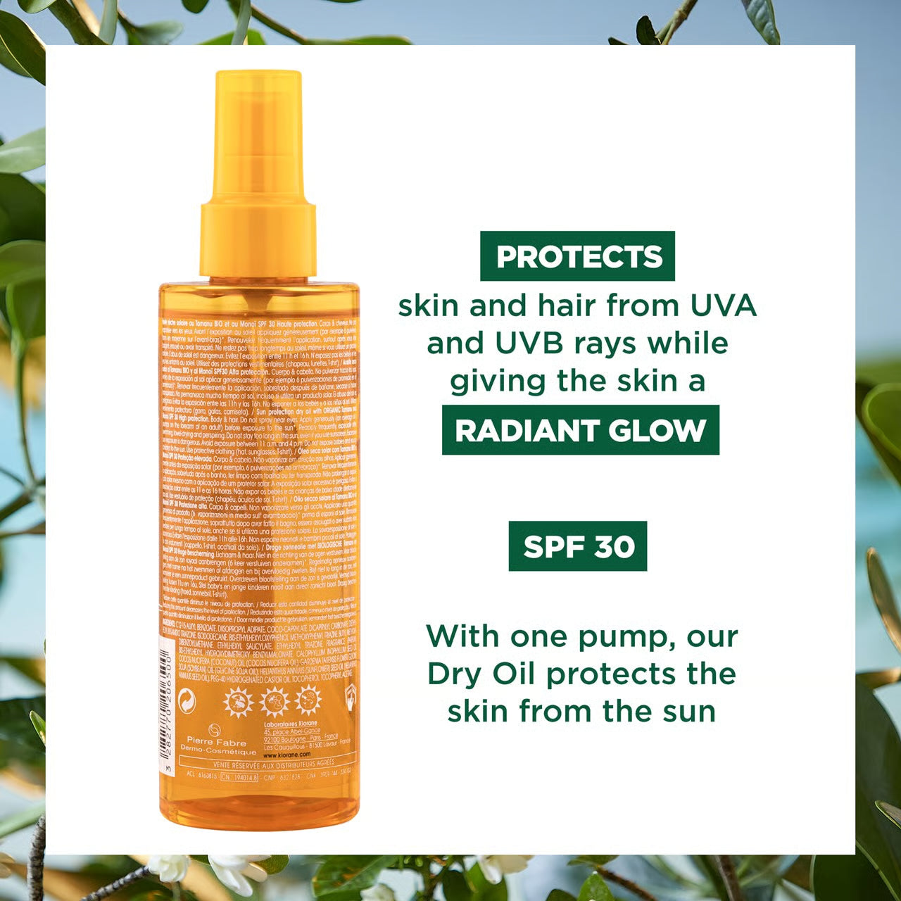 Polysianes Dry Sun Oil for Body and Hair SPF30