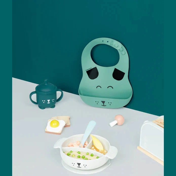 BabyMoov - Kit Learn'isy Dog - (Silicone bowl + Spoon + Bib + Cup )