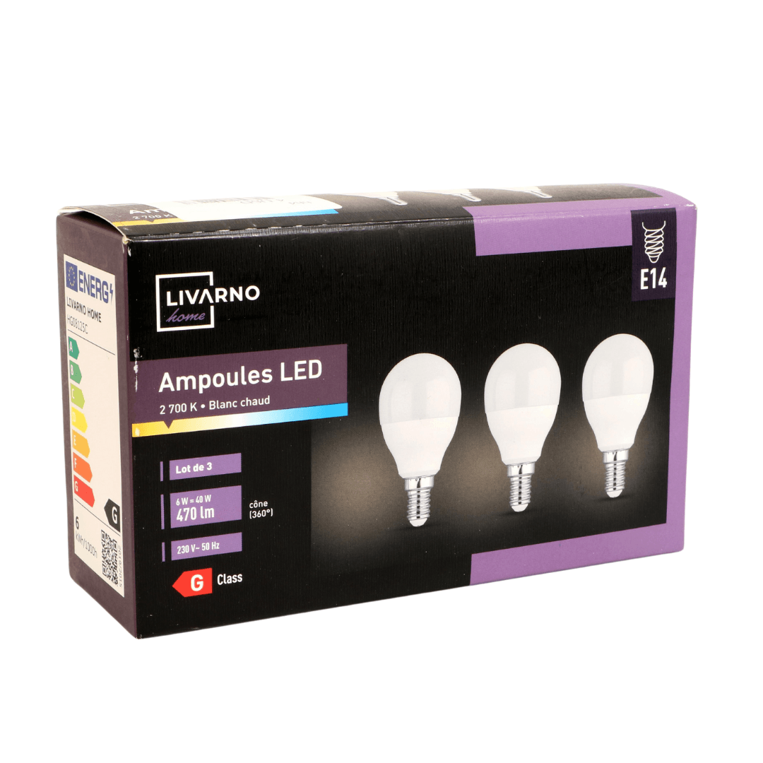 Livarno Home E14 LED Light Bulbs Set of 3 6W=40W