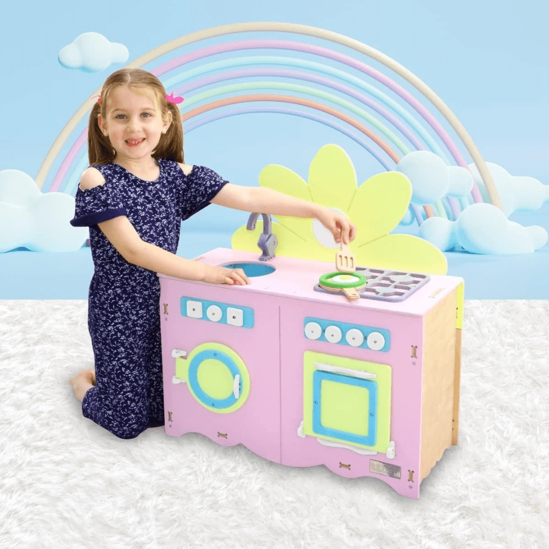 LULUBERE Wooden Kitchen Toy Set