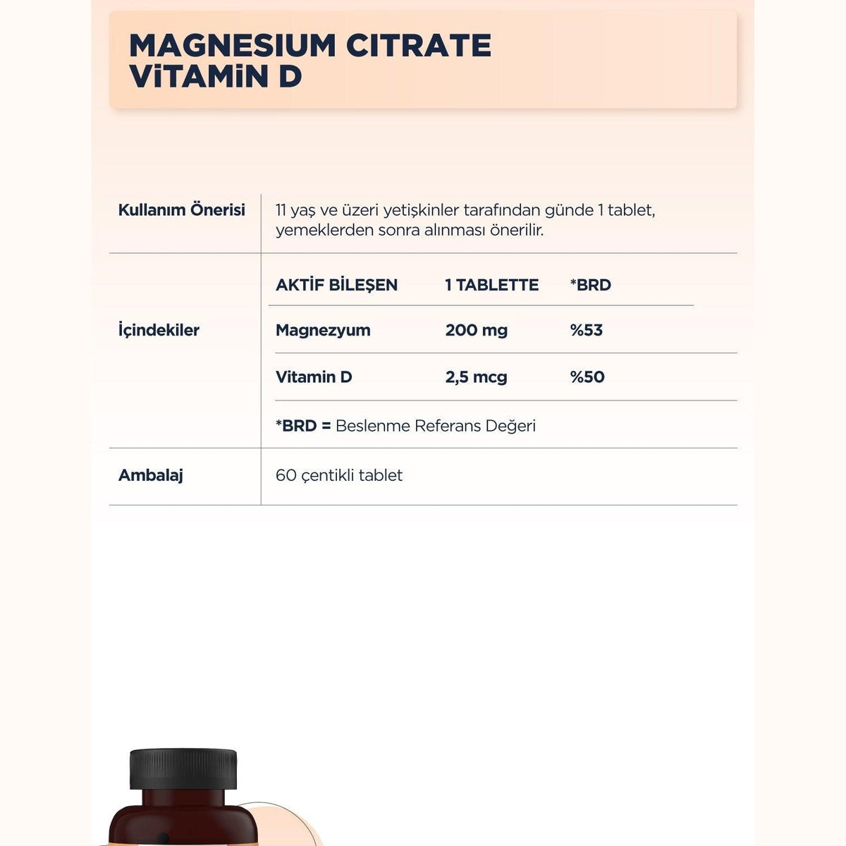 Magnesium Citrate + Vitamin D3