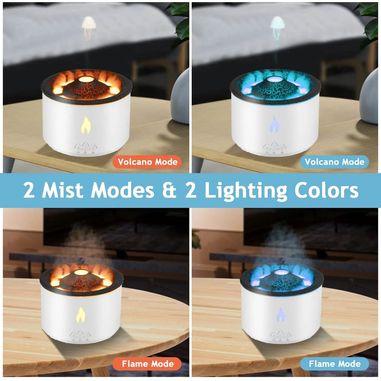 Volcano Humidifier 560 ML With Remote