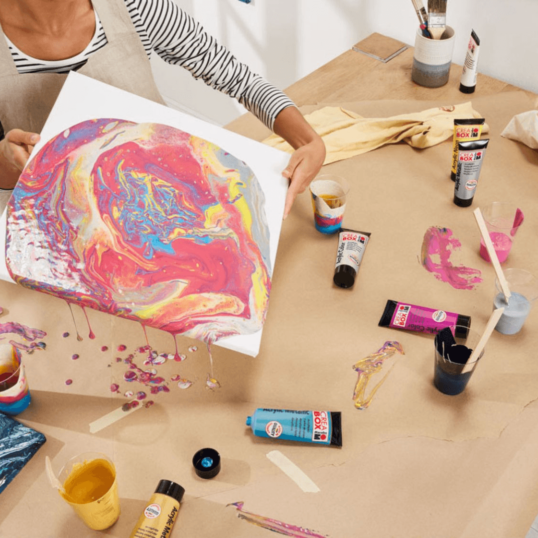 Marabu CREABOX Creative set for the Color Pouring technique