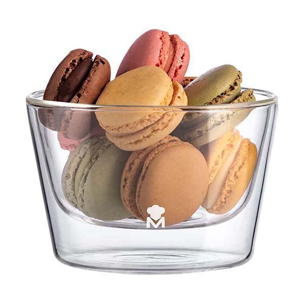 MasterPro Breakfast and Dessert Bowl 360Ml Double Wall Borosilicate Barware Mixology - BGMP-20102