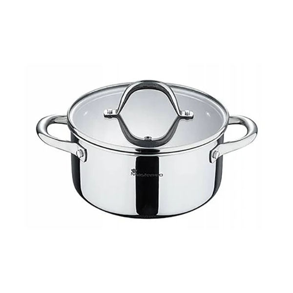 MasterPro, Casserole 20X10Cm S/S Ind W/Lid Hi-Tech 3 - BGMP-1624