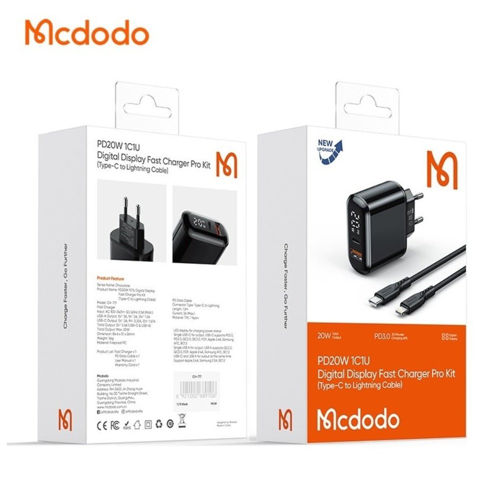 Mcdodo PD20W Fast Charger Pro Kit 1C1U CH-717