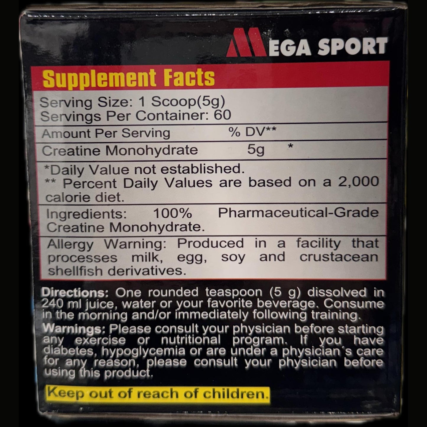 Mega sports Creatine Micronized