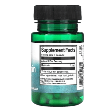 Swanson Melatonin – 3 mg | 60 Capsules