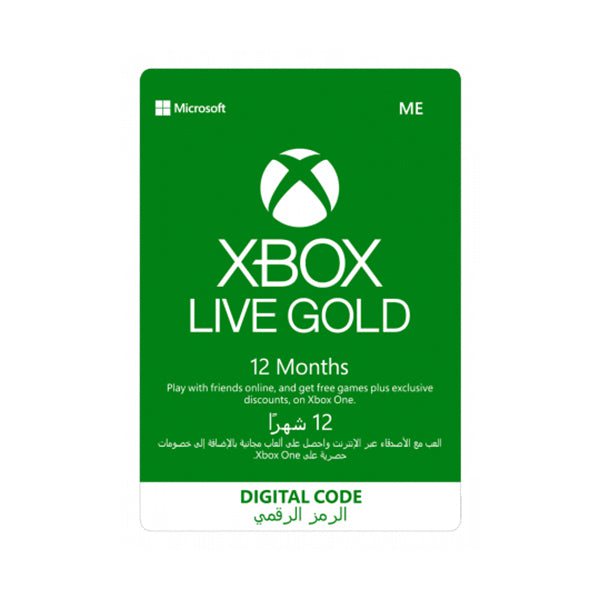 GCC XBOX Live Gold 12 Months Membership