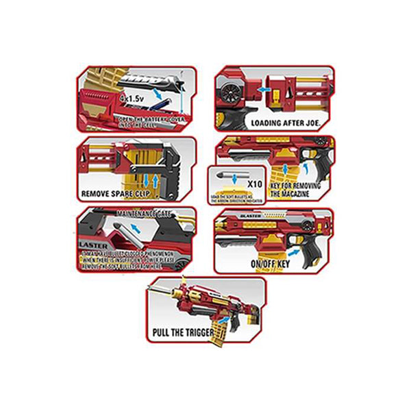 Avengers Gun Toy, Suitable For Boys, 20 Bullets, High-quality Toy, Avengers 4 - 13823