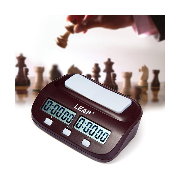 Professional LEAP PQ9907S Digital Chess Clock Count Up Down Timer with Clock