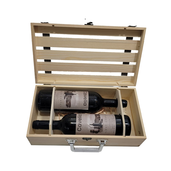 Wood Wine Box - 2 Bottles - 16117
