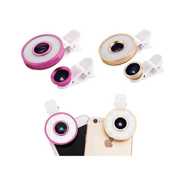 Multi Lens Phone Clip, for Photography Enthusiasts, Wide Angle Lens, Fish Eye Lens, Micro Lens, Phone Accessories - 13504