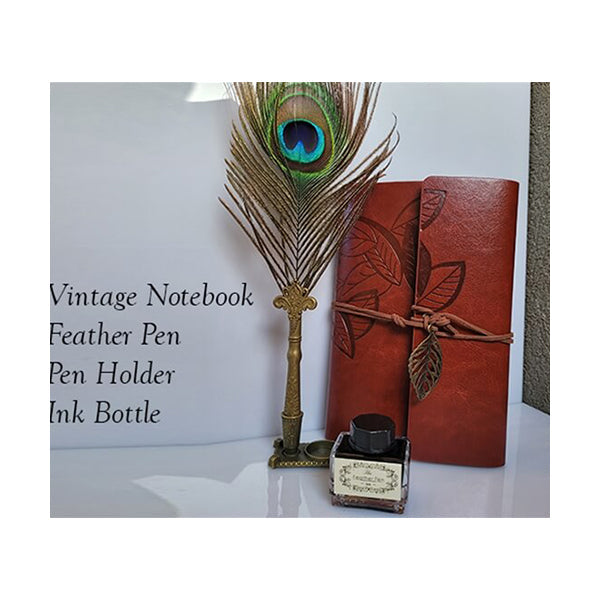 Luxury Feather Pen with Notebook - 16016