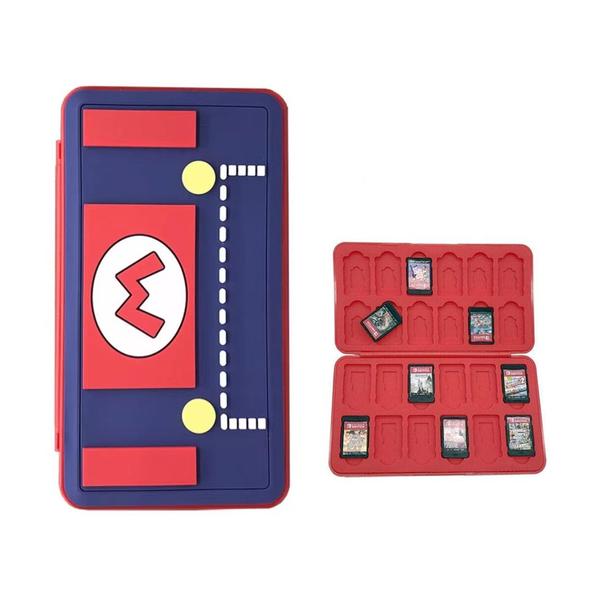 Super Mario 24 in 1 Magnetic Game Card Case Relief Pattern Storage Box Nintendo Switch/Lite