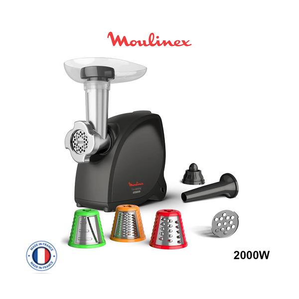 Moulinex HV4 Successor Meat Grinder, 2000 W, Perfect Mincer up to 2.3 kg/min, Versatility, Vegetable Chopper, Sausage and Kebbe, Handle, Durable Performance, Made in France, ME472832