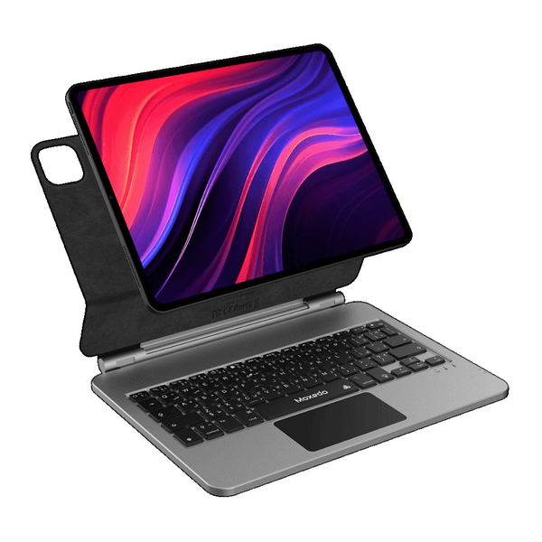 Moxedo Magic Wireless Keyboard iPad 10.9'' A16, Leather Back Case with Smart Multi-Touch Trackpad and RGB Backlit Function, System Shortcut, Multi-Touch Gestures