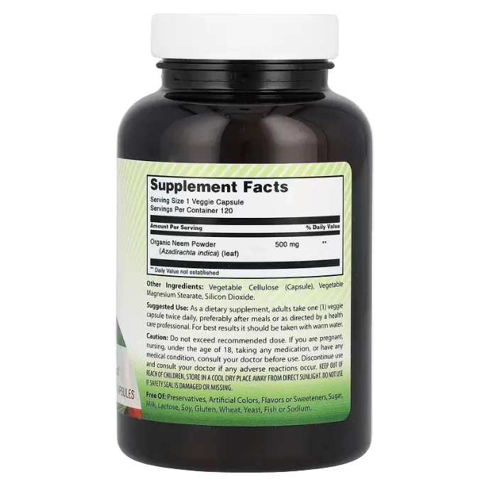 Amazing India Neem 500 mg 120 Veggie Capsules