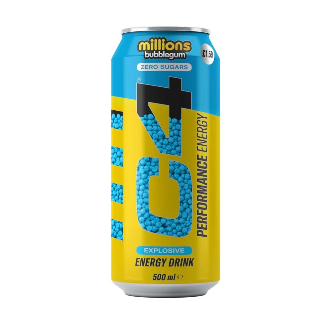 C4 ENERGY CARB MILLIONS BUBBLEGUM - 500ML - Medaid International