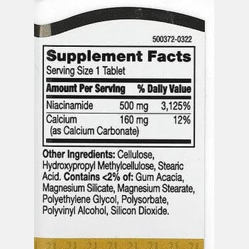 Niacinamide 500 Mg