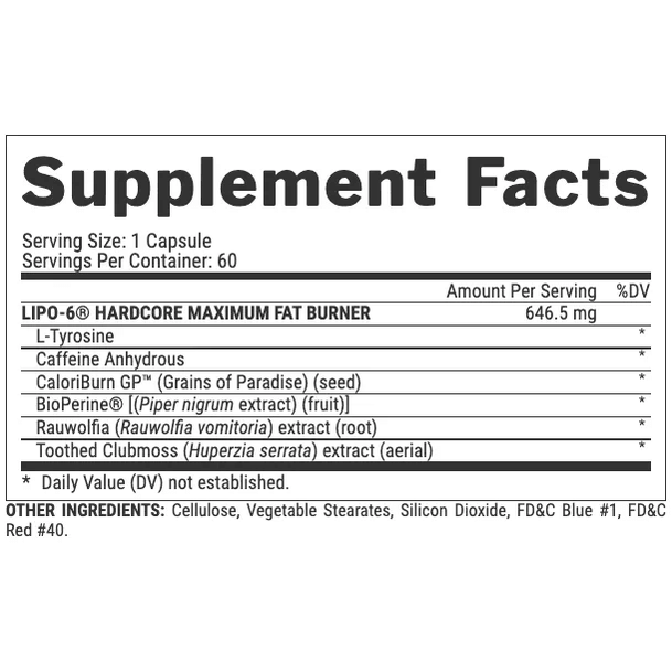 Nutrex Lipo 6 Hardcore