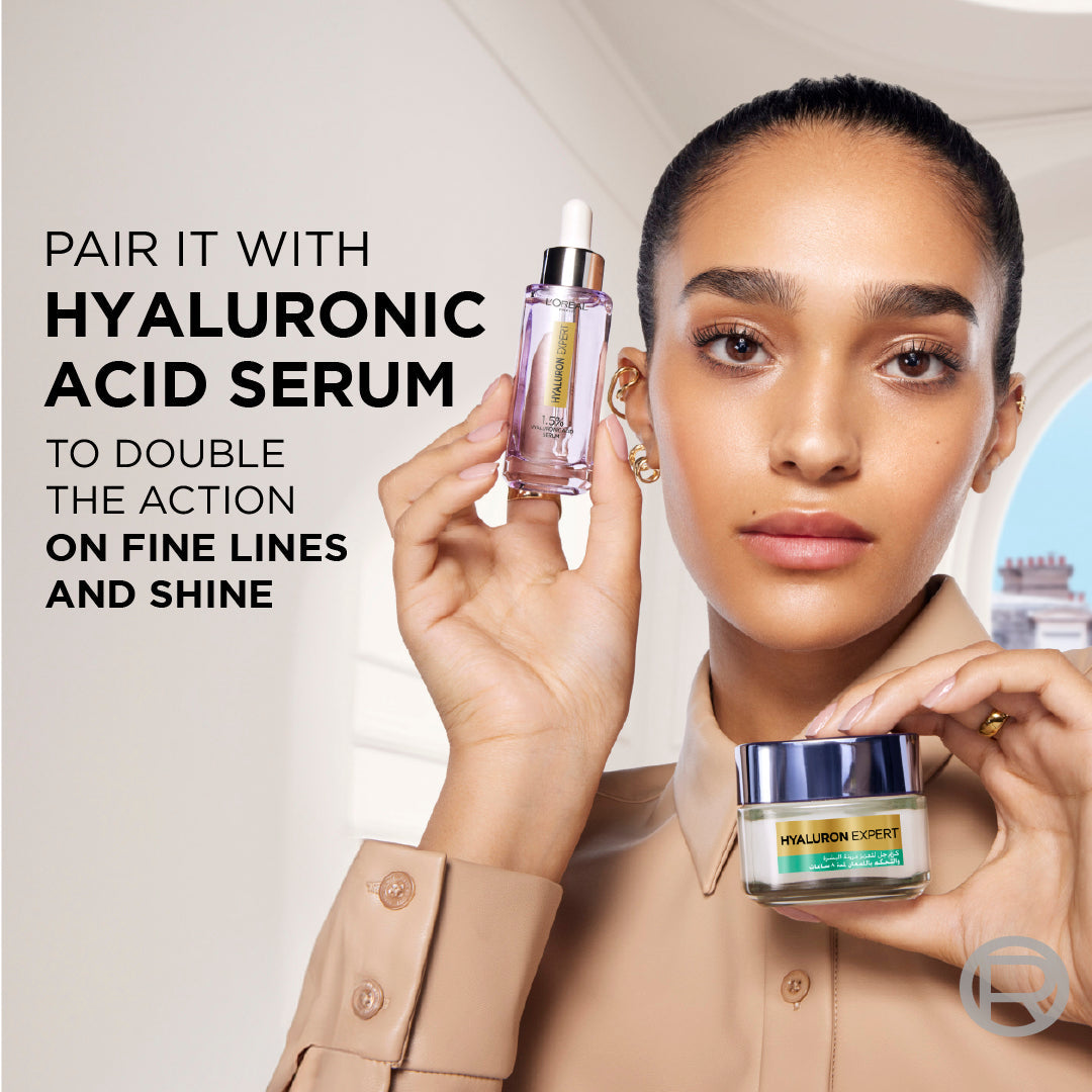 L’Oréal Paris, Hyaluron Expert Oil and Shine Control Replumping Gel Cream, for Combination to Oily Skin, with Hyaluronic Acid and Salicylic Acid, 50ml