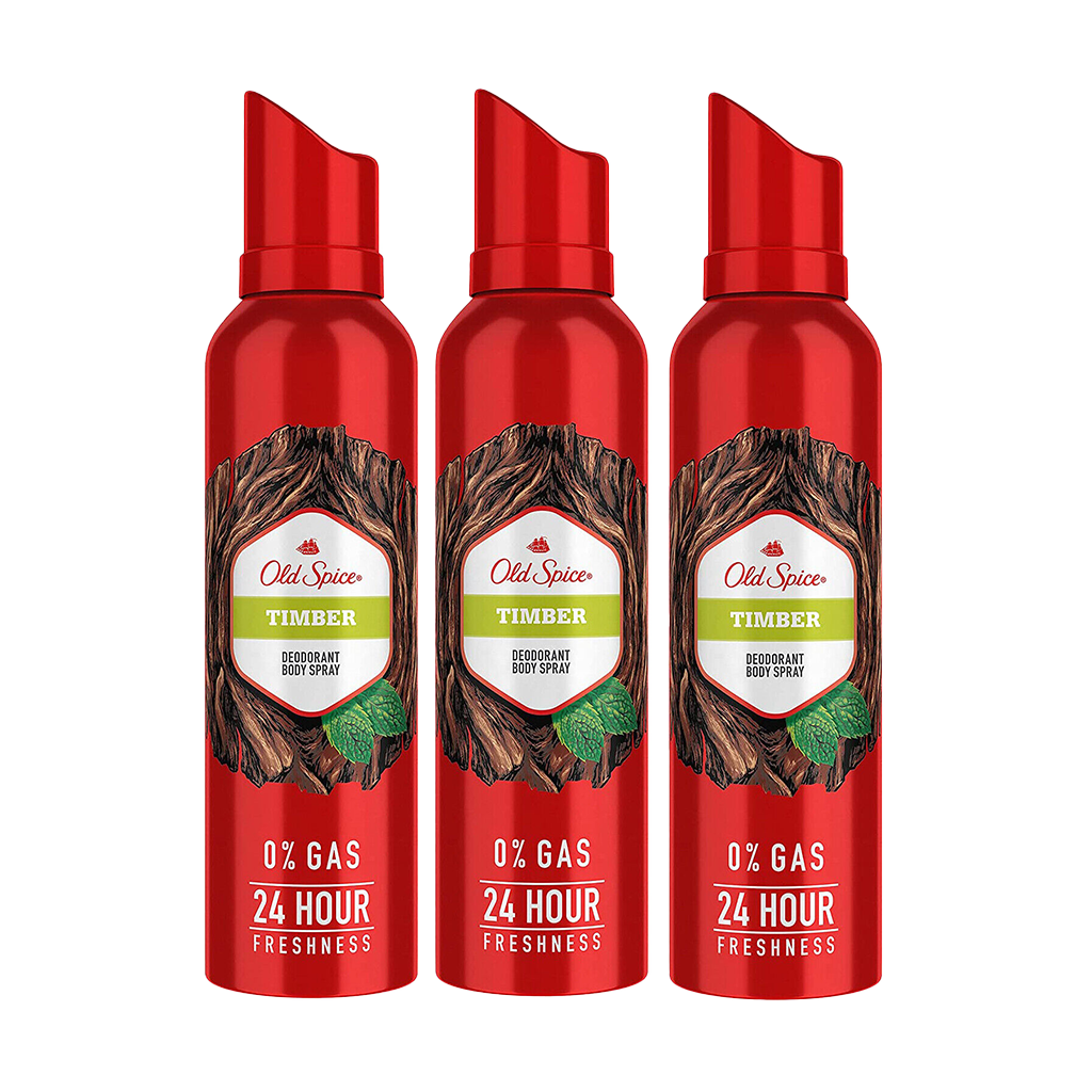 Old Spice Timber Spray Deodorant For Him - Pack of 3 - Medaid International