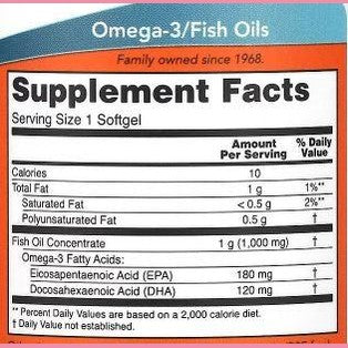 NOW Foods, Omega-3 Fish Oil, 90 Softgels