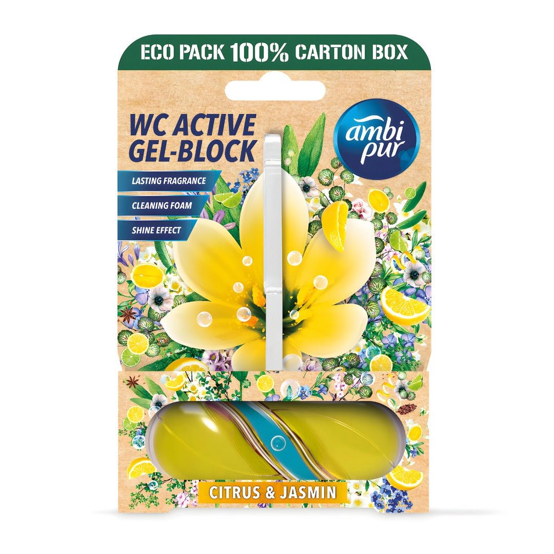 Ambi Pur WC Gel Block Citrus & Jasmin – Long-Lasting Freshness | EU Made (EH)