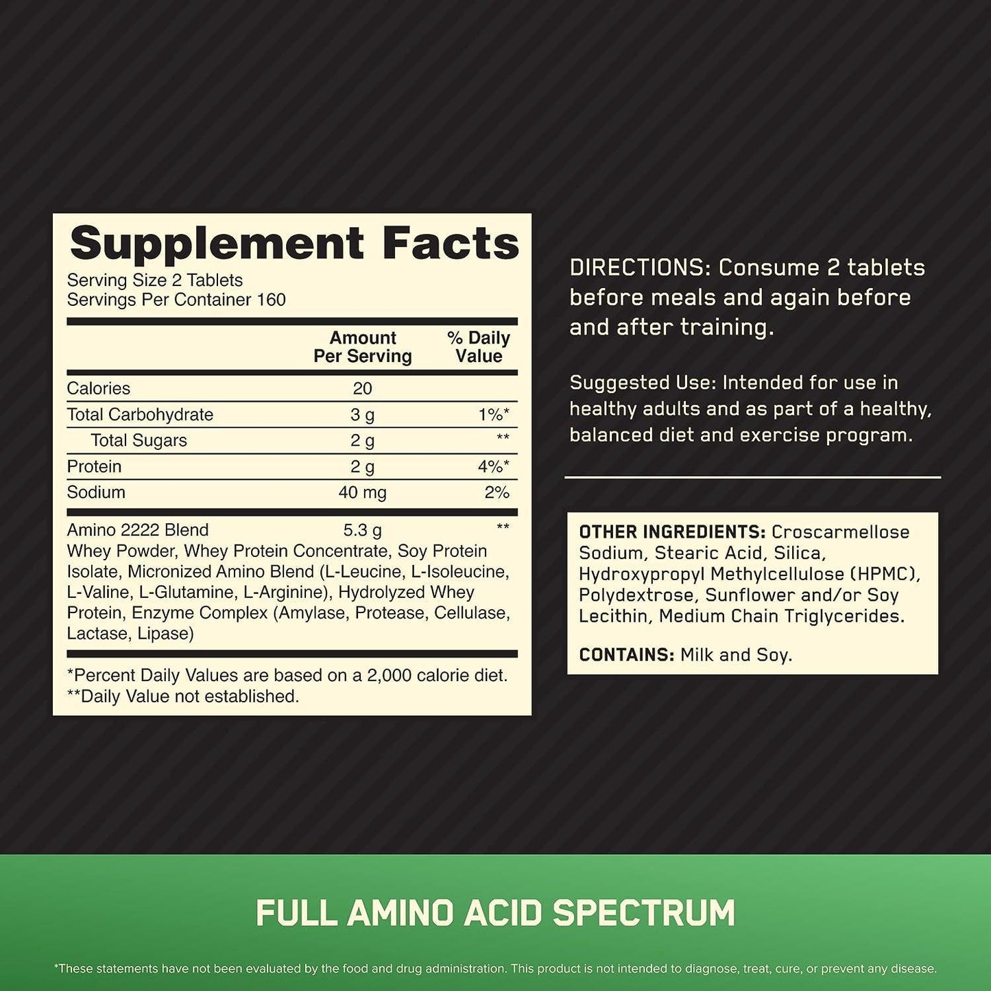 Optimum Nutrition Amino 2222
