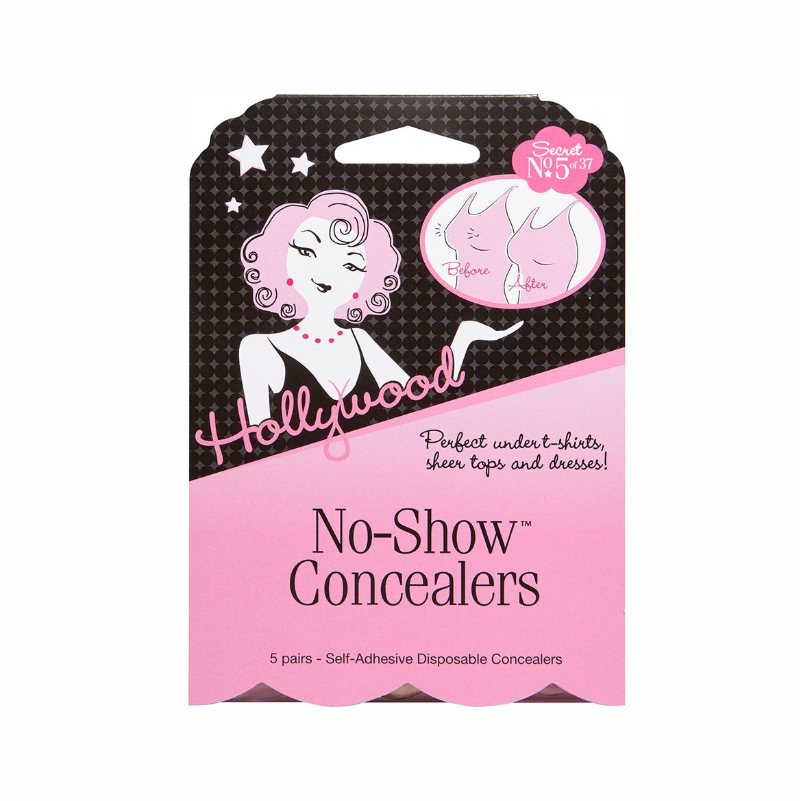 Hollywood Fashion Secrets NoShow Concealers 5 pairs Disposable - Medaid