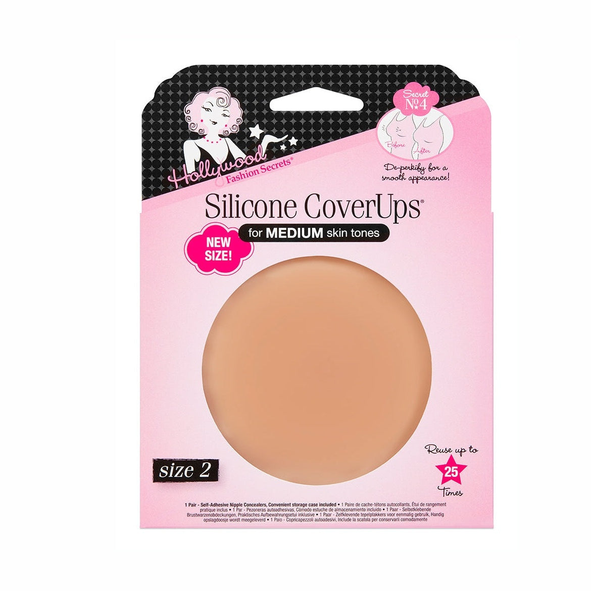 Hollywood Fashion Secrets Silicone CoverUps SIZE 1 MEDIUM - Medaid